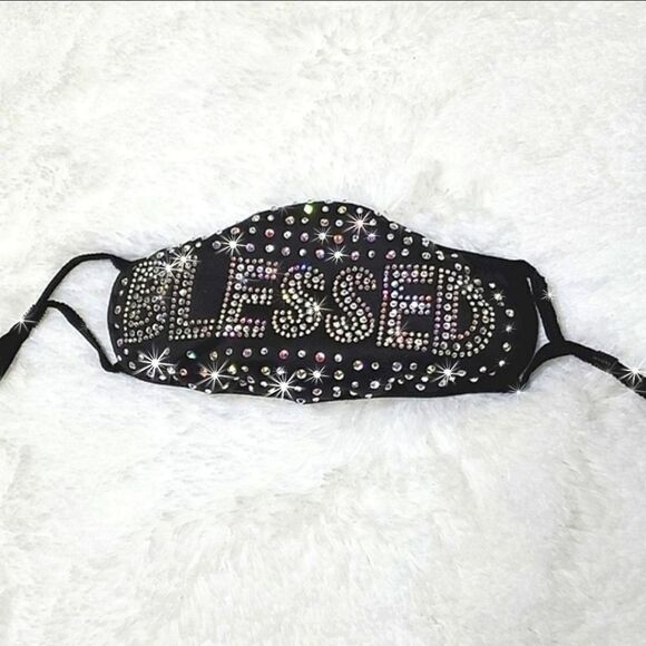 Crystal Designer Blessed Facemask - Picture 1 of 5
